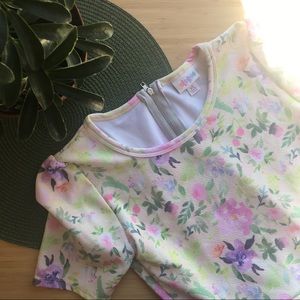 LuLaRoe - Floral Amelia Midi Dress (Size XS)